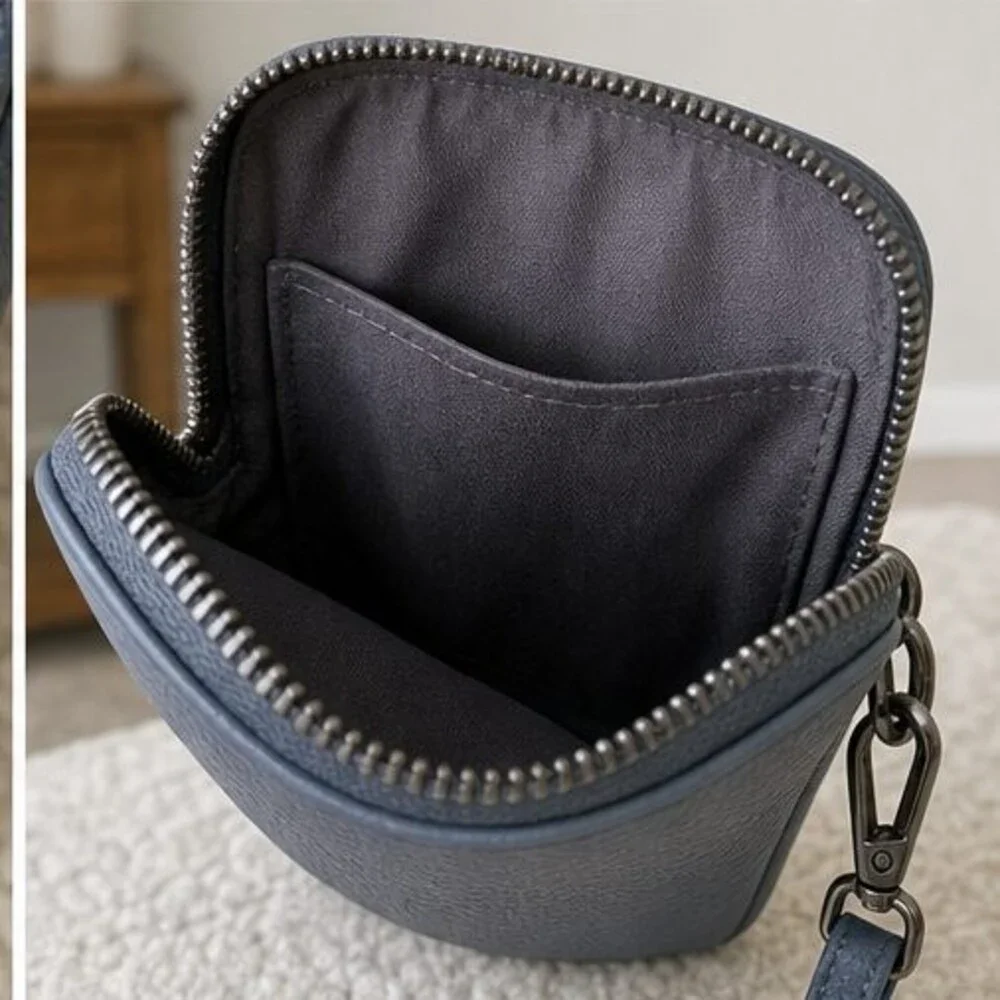 Mauve Pebbled Crossbody Bag